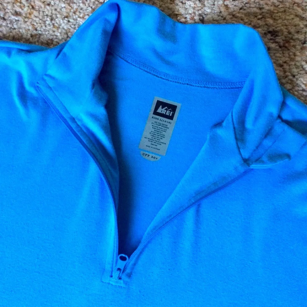 REI Youth UPF 50+ Base Layer Size L 14-16 Activewear Camp Hike Cabincore